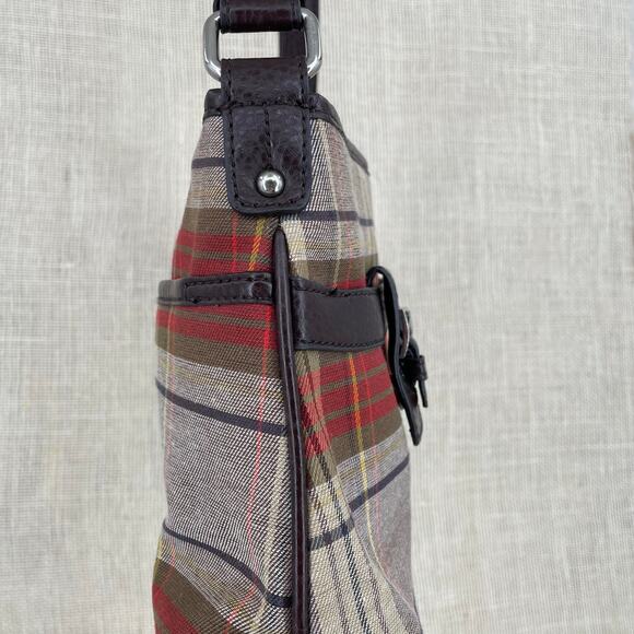 Etienne Aigner Preppy Plaid Shoulder Bag, Purse, Lots pockets, Exc Cond. - Picture 6 of 10